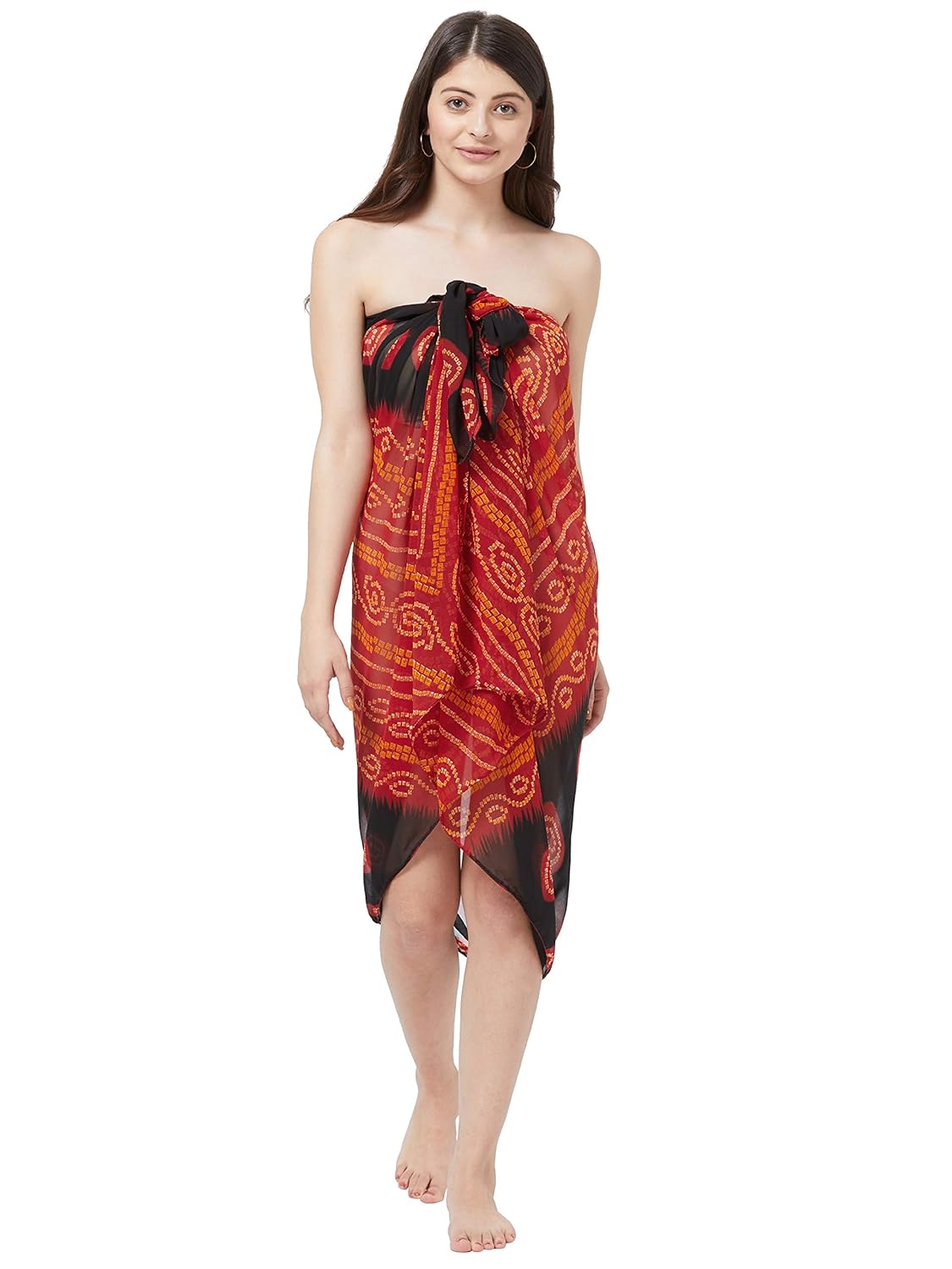 bandhani one piece dress