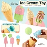 AOLEVA Ice Cream Toys Set for Kids 3 4 5+ Pretend Play Kitchen Accessories view 4