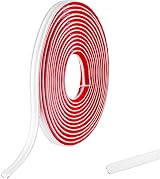 Zayejod Matte White PVC Quadrant Trim 5M Self Adhesive Beading 12mmx6mm
