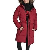 DKNY Women's Walker-length Puffer Coat With Hood and Adjustable Internal Drawcord – Quilted Long Winter Jacket