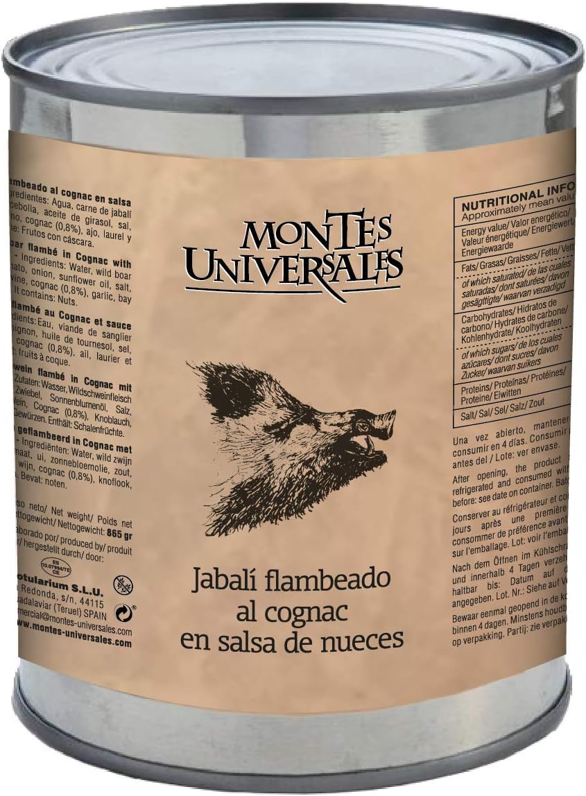 Montes Universales Wild Boar flambée with Cognac in Walnuts Sauce 865 g