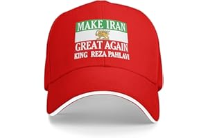 bamgen Miga King Reza-Pahlavi Hat Make Iran Great Again Hat Trucker Cap for Men Women Red