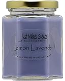 Lemon Lavender Scented Blended Soy Candle | Relaxing Lemon and Lavender Fragrance | Hand Poured in the USA by Just Makes Scents