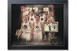 sufenvera Signed Golden State Warriors Framed Photo Gifts,2015-16 Basketball Memorabilia Film Display Poster 10x8 Inches