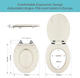 Angel Shield Creamy White Oak Antibacterial Toilet Seat Soft Close Quick view 2
