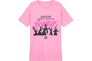 KPop Demon Hunters T Shirt for Girls Teens Officially Licensed Crew Neck Top Short Sleeve Tee Gifts for Girls