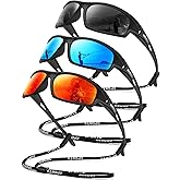 OUKEMAX Polarized Sunglasses Men, Sports Sun Glasses Womens UV400 Protection for Fishing Running Driving