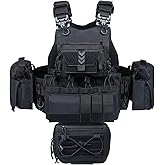 YAKEDA Outdoor Training Vest With PALS System MultiFunctional MOLLE Quick Release Vest- For Hiking, Camping Training