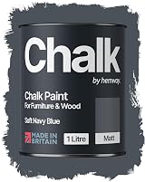 Hemway Chalk Paint Soft Navy Blue 1L Matt Finish Furniture & Walls
