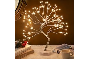 Jcocylse 19.6" Lighted Birch Tree for Christmas Decor, Artificial Christmas Tree with 108 LED Lights,Tabletop Tree Lamp Christmas Trees with Lights for Christmas Decorations Indoor Home(108led)
