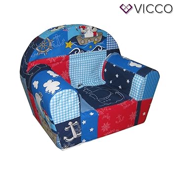 Vicco Kindersessel Kindersofa Minisofa Kindermöbel Sessel Sofa Schaumstoff (Pirat)