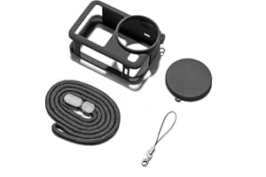 XHSESA Silicone Protective Case for DJI Osmo Action 6 Camera, with Lanyard, Lens Cap & Clip