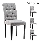 YEEFY Habit Solid Wood Tufted Parsons Upholstered