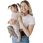 Tushbaby Original Hip Seat Baby Carrier for Babies & Toddlers up to 45 lbs, Safety Certified, Lightweight No-Foam Design with Storage & Nursing Support, Cheetah