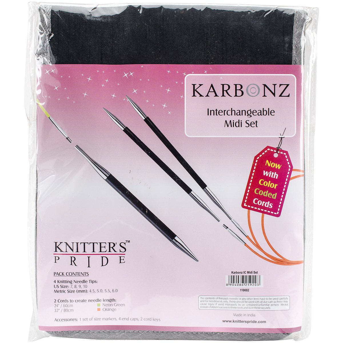 Knitter's Pride Karbonz Interchangeable Needles Midi Set