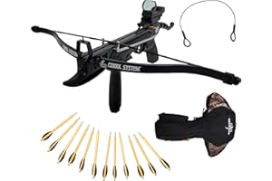 SAS Southland Archery Supply Prophecy 80 Pound Self-Cocking Pistol Crossbow with Cobra System Limb and 3 Arrows