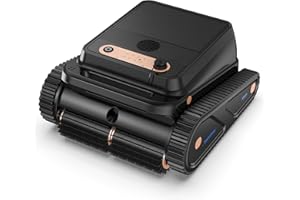 EZIOOV U8 Cordless Robotic Pool Cleaner, Pool Vacuum for Inground Pools, Wall & Waterline Cleaning, 150min Battery Life, Intelligent Route Planning, for Pools up to 2,000 Sq.ft (Black)