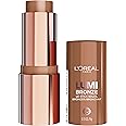 L'Oreal Paris Lumi Bronze Le Stick Soleil Bronzer Stick, bronceador de crema a polvo para un brillo de maquillaje facial besado por el sol, 110 luz solar tostada