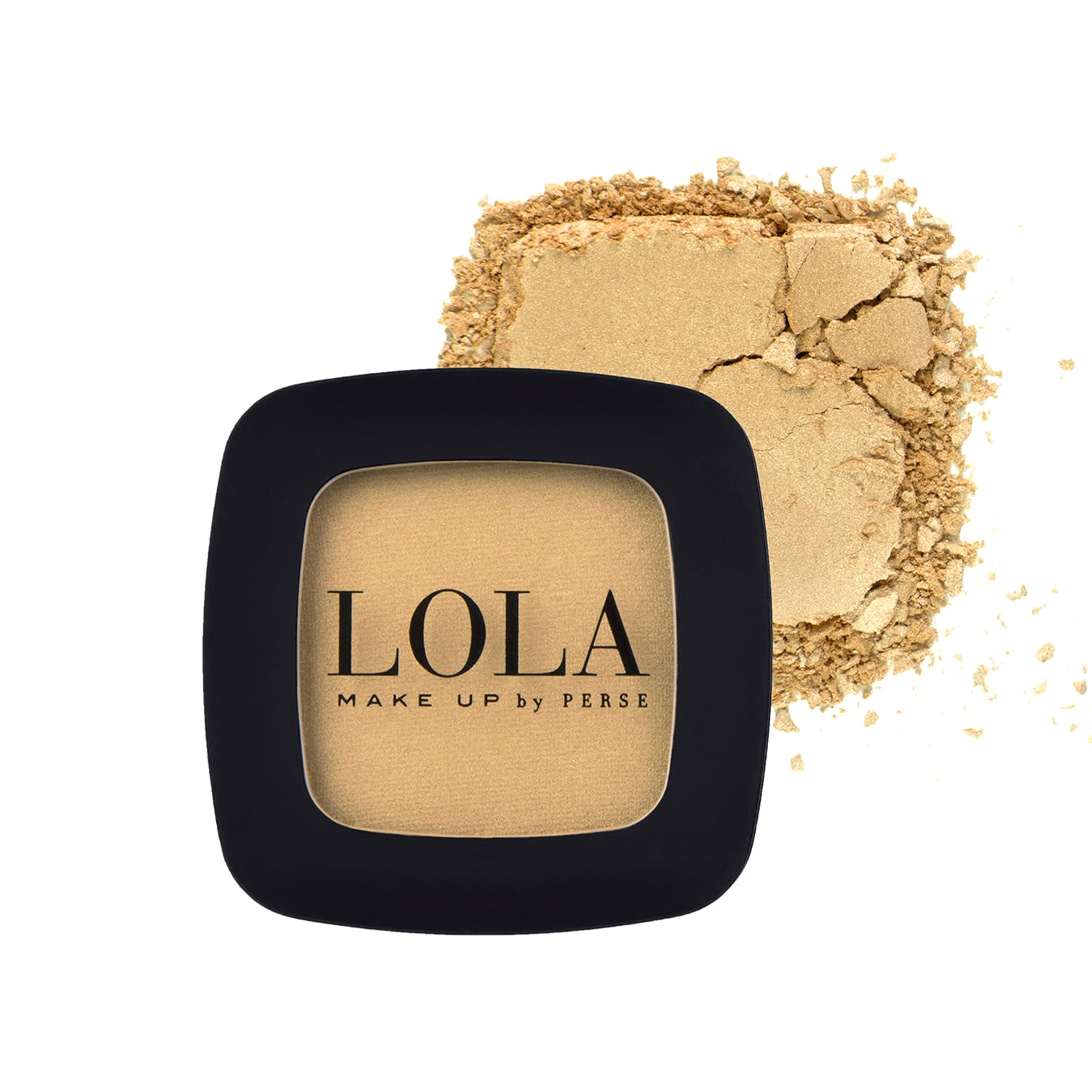 Lola Make Up by Perse Mono Eyeshadow with Natural Ingredients Vegan and Cruelty-Free Eye Makeup Palette High Coverage Satin Eye Shadow for Women, Golden (034) โ image 1