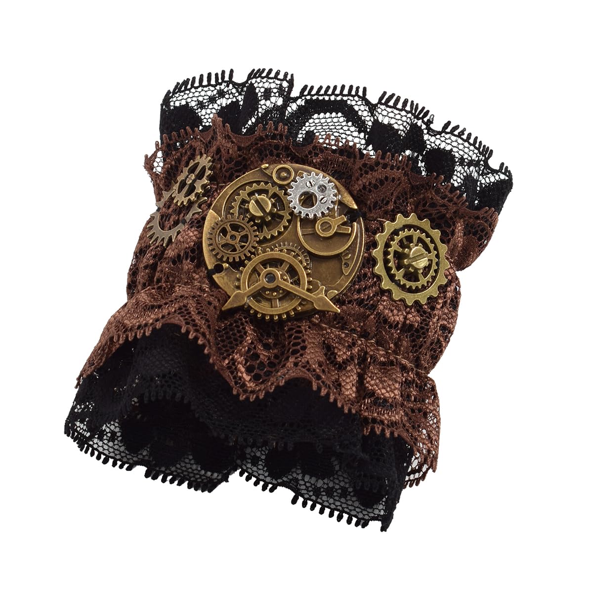 BLESSUME Steampunk Bracelet Gear Victorian Lace Accessories (F) — image 1