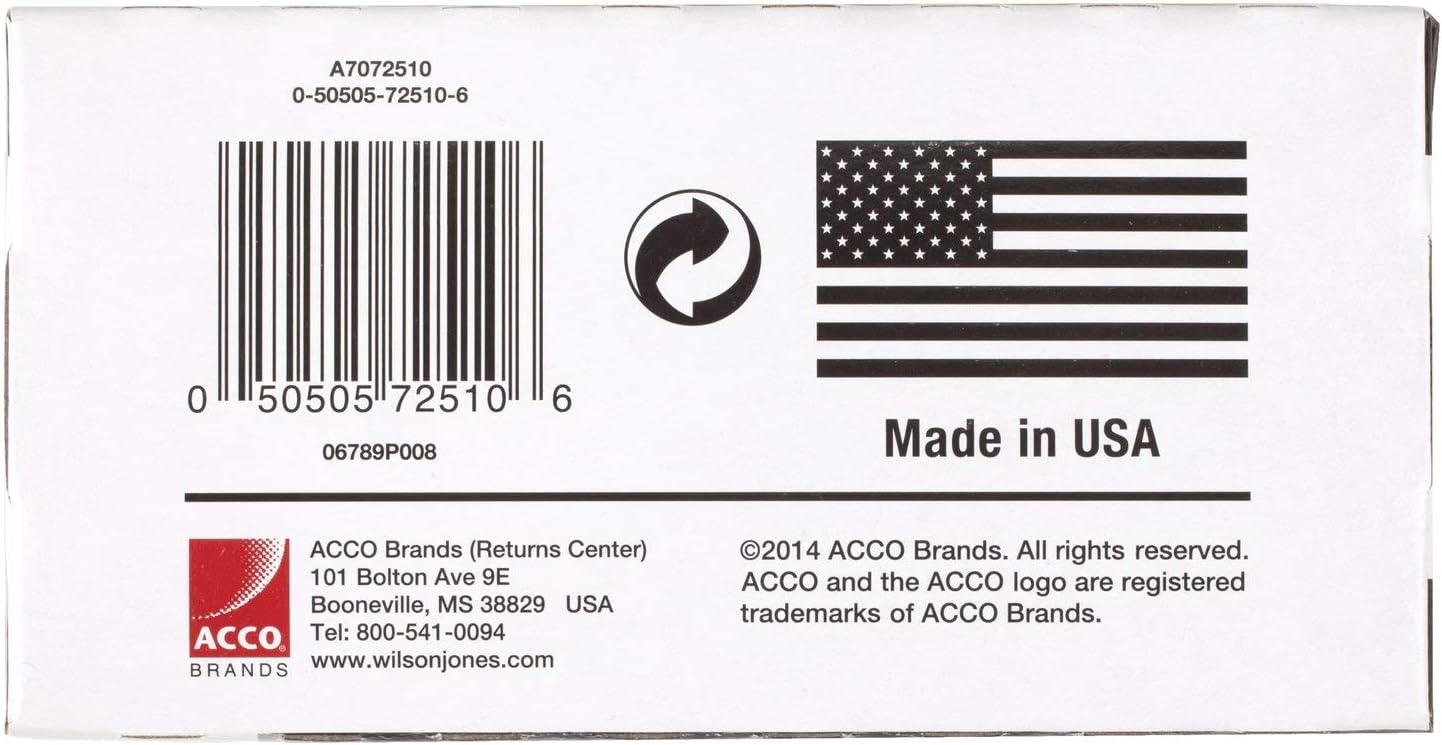 ACCO Jumbo Paper Clips, Non-Skid, Premium, Steel Wire, 20 Sheet Capacity, Silver, 1 Box of 100 Clips (A7072510) : Office Products