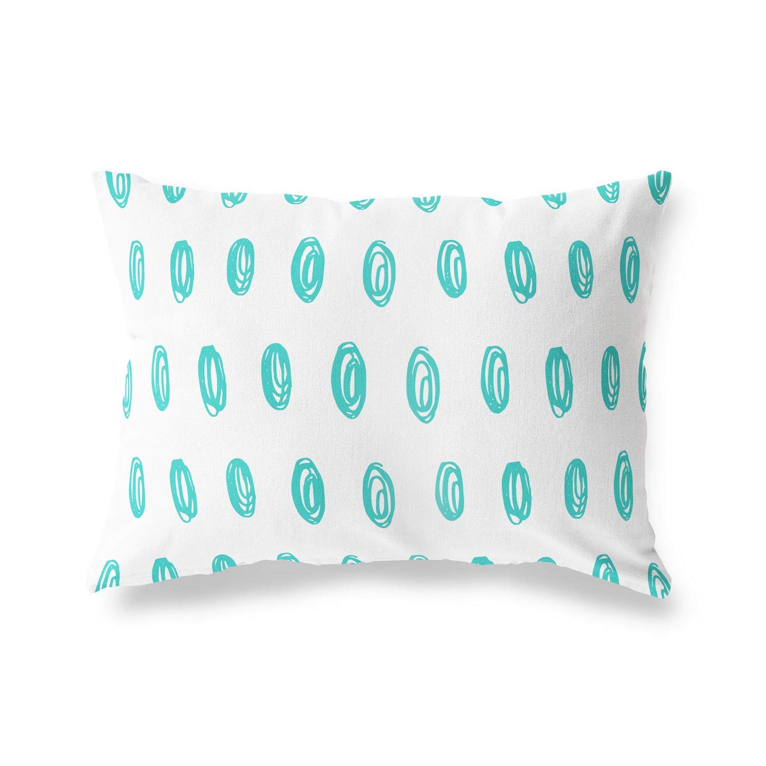 Bonamaison Decorative Cushion Cover Turquoise & White, Throw Pillow Covers, Home Decorative Pillowcases for Livingroom, Sofa, Bedroom, Size: 35x50 Cm - Designed and Manufactured in Turkey