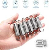 VooGenzek 6 Pcs 2.5*15*60 mm Stainless Steel Tension Spring with Hooks view 5