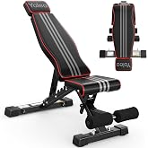 YOLEO Adjustable Weight Bench, ASTM-Certified 827LBS | 98% Pre-Assembled, 84-90 Positions Incline Decline Flat, Foldable Gym Bench with Wider Seat for Home Gym(L-XL)