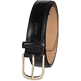 Haggar mens Leather Dress Belt for Suits and Pants - Classic, Formal, Business, Work