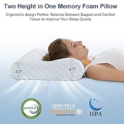 MUUEGM Gel Memory Foam Pillows, Contour Pillows for
