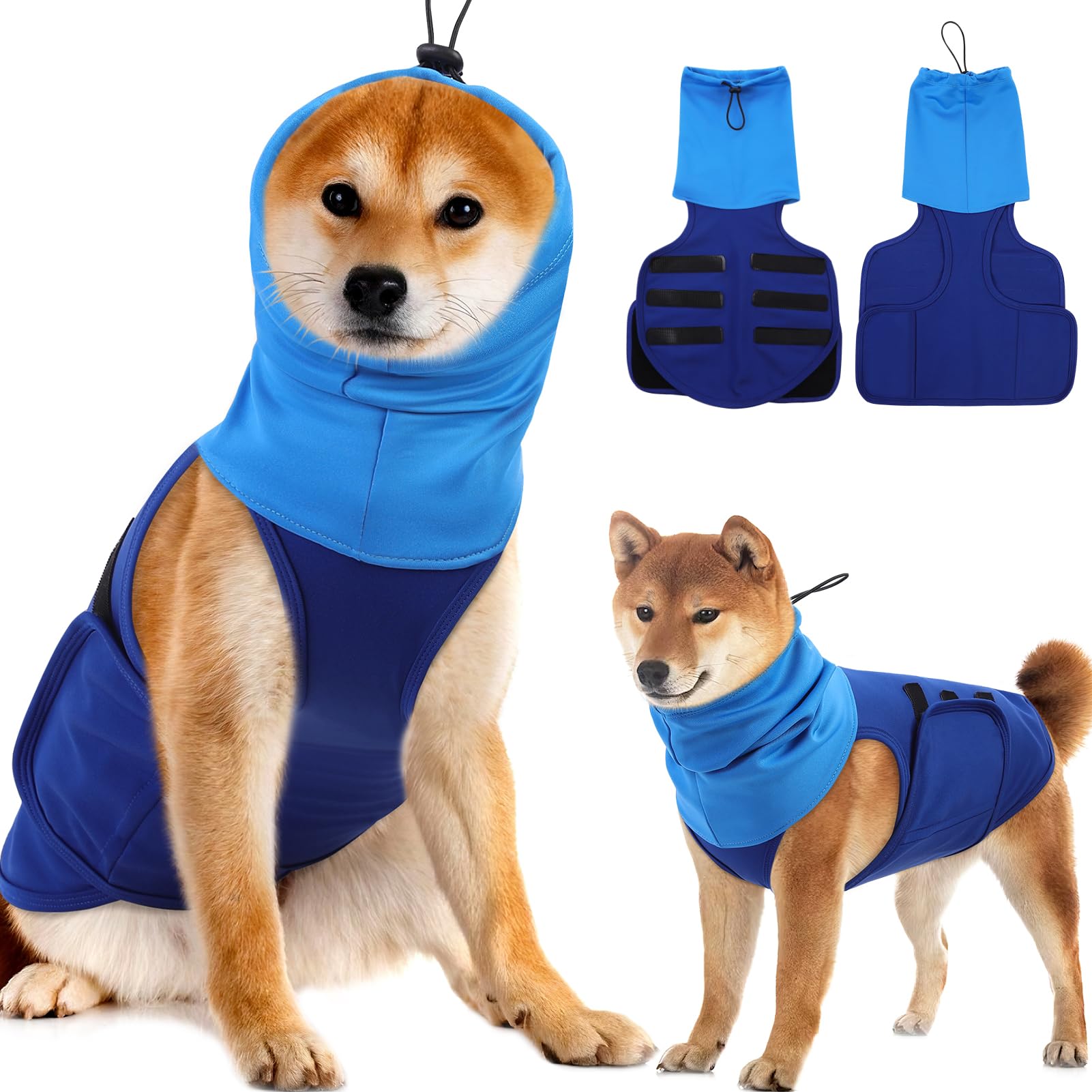 Photo 1 of ASENKU Dog Anxiety Vest, Calming Vest for Dogs, Dog Relief Shirt for Thunderstorms, Fireworks, Noise, Keep Pet Calm Without Medicine & Training, Anxiety Calming Vest for Small Medium Large Dog