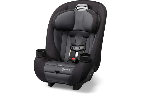 Safety 1st Ellaris 3-in-1 Convertible Car Seat, Slim Fit Design, Rear & Forward-Facing, 5-Position Headrest, Travel-Friendly with Machine-Washable Seat Pad, Smokey Haze