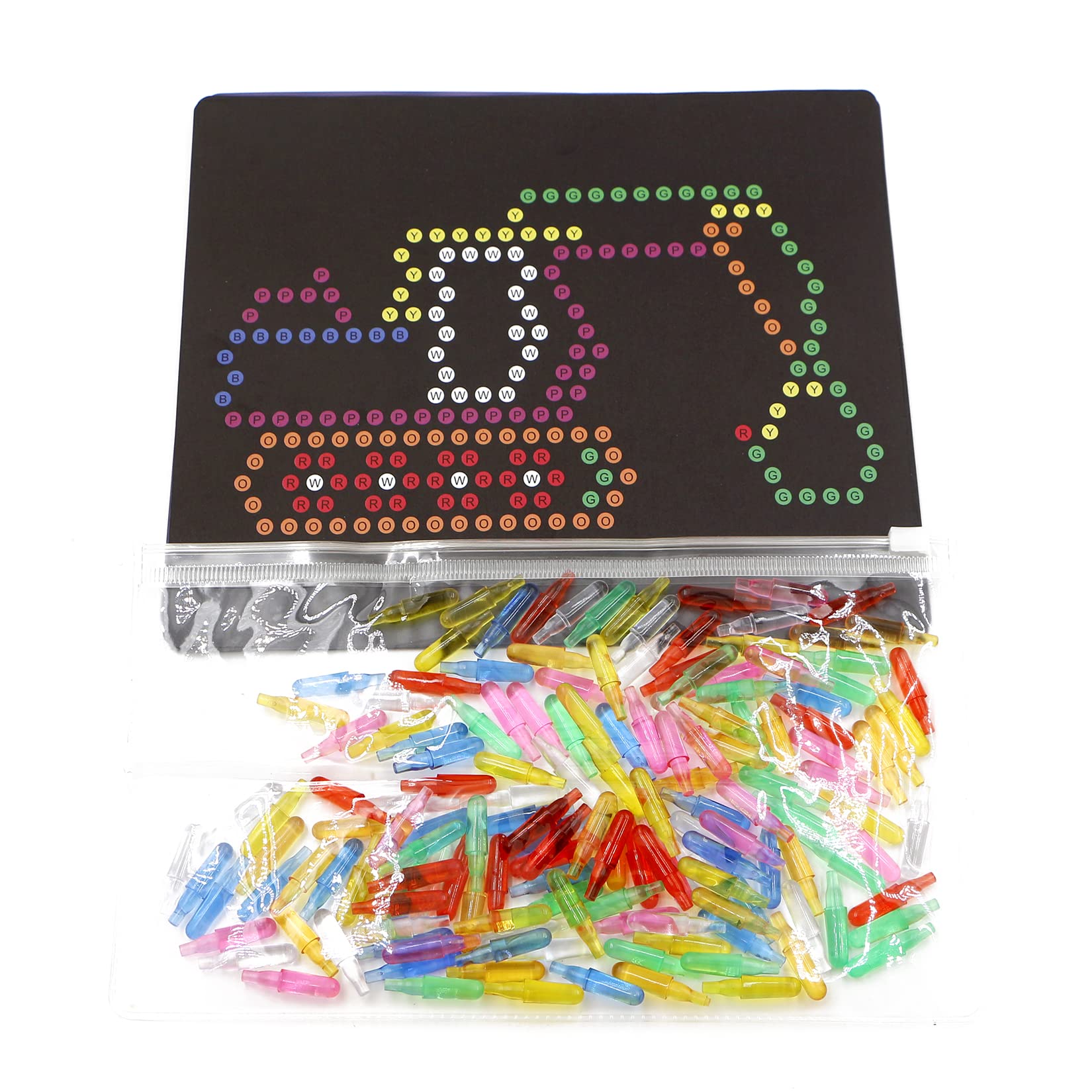 Refill Pegs and Templates Pack for Use with Creative Light Up Board,Kids Magic Light Screen Accessories Educational Learning Toys Ages 4+