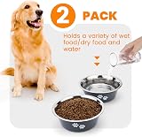 PETTOM 2 Pack Stainless Steel Dog Bowls 860ML Non-Slip Silicone Base view 7