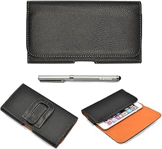 Download Amazon.com: PU Leather Horizontal Universal Cellphone Belt ...