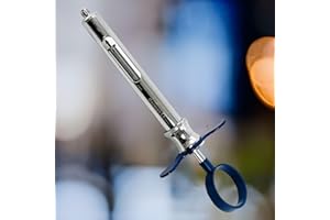 Artlab - Dental Syringe Aspirating 1.8ml Local Anesthetic - Type Cw - German Ce - Plastic Handle - Metal Colored Handle (Black, Plastic Finger Rests)