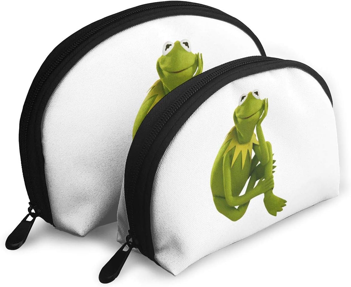 Others Kermit The Frog Travel Cosmetic Pouch Clutch Portable Bags Handbag Organizer with Zipper