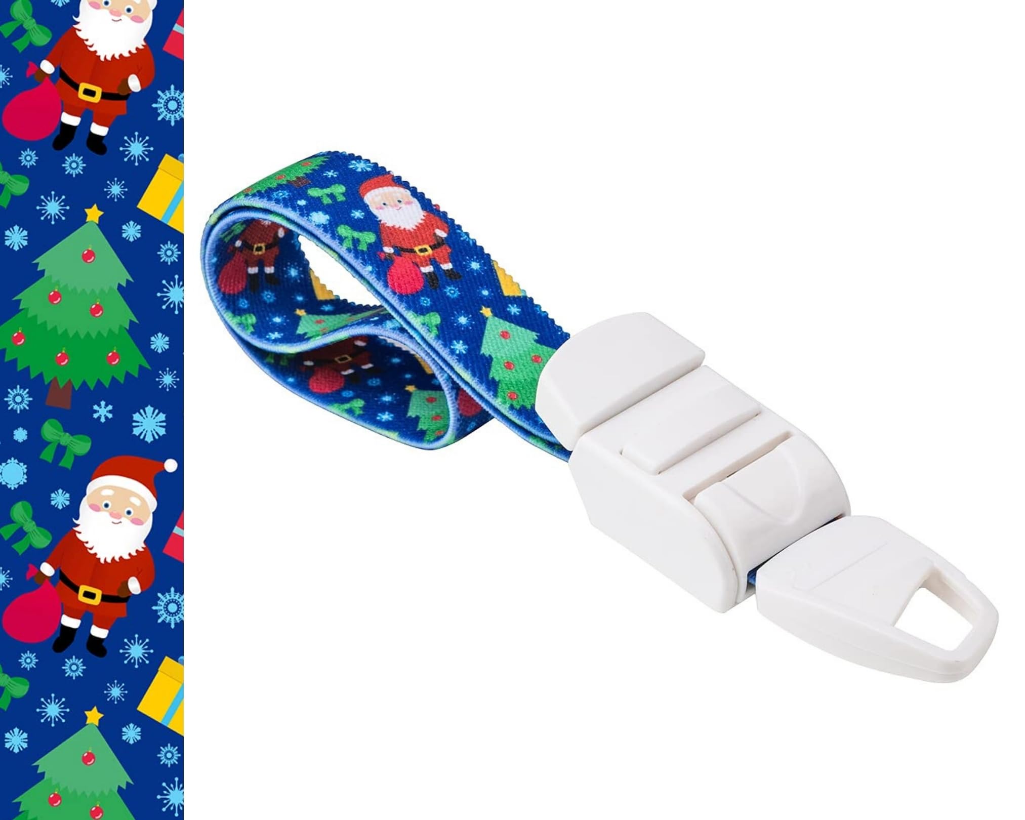ROLSELEY Holiday Festive Medical Tourniquet with ABS Plastic Buckle Latex Free Elastic Band - Santa and Christmas Tree Pattern - Perfect for Doctors, NHS, A&E, Students and Paramedics- Nurse Gift Idea