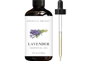 Brooklyn Botany Lavender Essential Oil - Huge 4 Fl Oz - 100% Pure and Natural - Premium Grade with Dropper - for Aromatherapy and Diffuser
