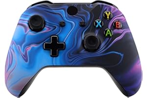 eXtremeRate Origin of Chaos Patterned Front Housing Shell Case, Soft Touch Faceplate Cover Replacement Kit for Xbox One S & O