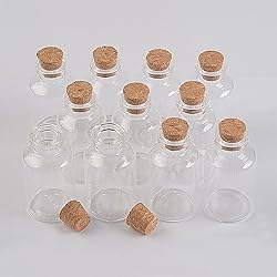 22ml Transparent Glass Bottles Cork Empty Glass