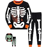 EULLA Little Boy Pajamas Sets Toddler Skeleton Pumpkin Cotton Kids Sleepwear 2-7 Years