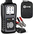 KZYEE KM301 OBD2 Scanner with Battery Tester, Check Engine Light Code Reader Car Diagnostic Scan Tool for OBD2 Vehicles, 100-2000 CCA Battery Tester with Cranking and Charging Systems Analysis
