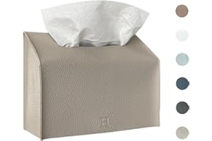 Hirano's BAZAAR Aesthetic Vegan Leather Cover for Disposable Paper Hand Towel Box, Compatible with Kleenex Paper Hand Towels (Bone)