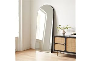 PexFix Full Length Mirror, 65''x22'' Black Arched Mirror Large Floor Mirror Standing Leaning Hanging [65''x22'' - Black]