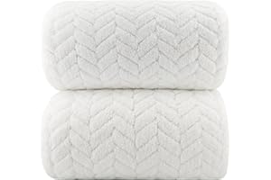 YTYC Towels,39x78 Inch Oversized Bath Sheets Towels for Adults Plush Luxury Extra Large Bath Towels Sets for Bathroom Super Soft Microfiber Towels 80% Polyester (White,2)