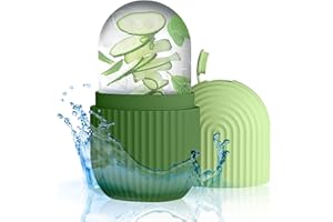 AQUUAERA Ice Roller for Face and Eye，Ice Cube Roller Massager for Skin Women Care Tools, Naturally Conditioning De-Puff Eye Bags, Reduce Migraine Pain， Reusable Massage Silicone Ice Mold （Green）