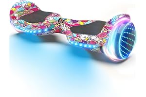 XERATH All Terrain hoverboards for a 7-12 year old , Bluetooth Speakers self-balancing control system, bright LED lights and flashing wheels,hoverboard adult UL2272 Safety Certification for all ages (UNICORN)