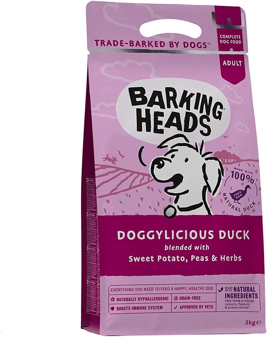 Barking Heads Complete Dry Dog Food 2kg, Adult All Hounder Fuss Pot Duck