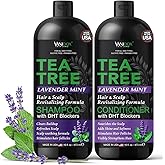Vanidox Tea Tree Shampoo and Conditioner Set with Lavender and Mint | DHT Blockers | With 100% Pure Tea Tree Oil for Itchy, Dry Scalp | Sulfate & Paraben Free | For Men & Women | 16 fl oz Each